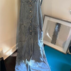 We The Free Blue Denim Women's Overalls